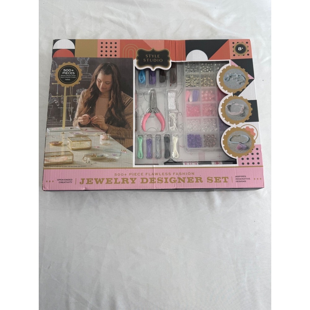 Style Studio Jewelry Designer Set 500+ Piece Flawless Fashion DIY Craft Kit 8+